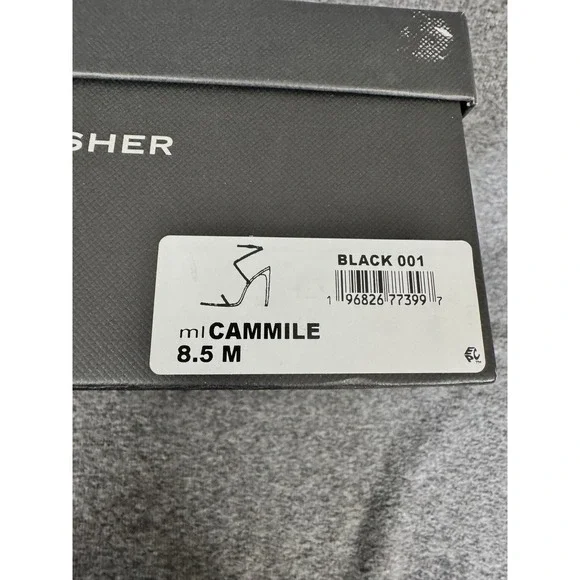 Marc Fisher LTD Black Rhinestone Strappy Stiletto Heels Size 8.5M Glam - Picture 8 of 11